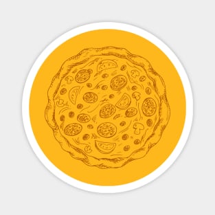 Pizza Sketch Yummy Magnet